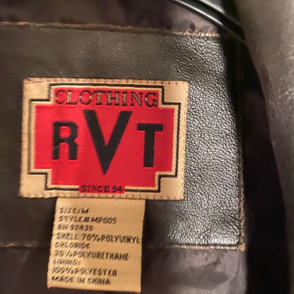 RVT Stressed Black Faux Leather Jacket - Picture 4 of 11